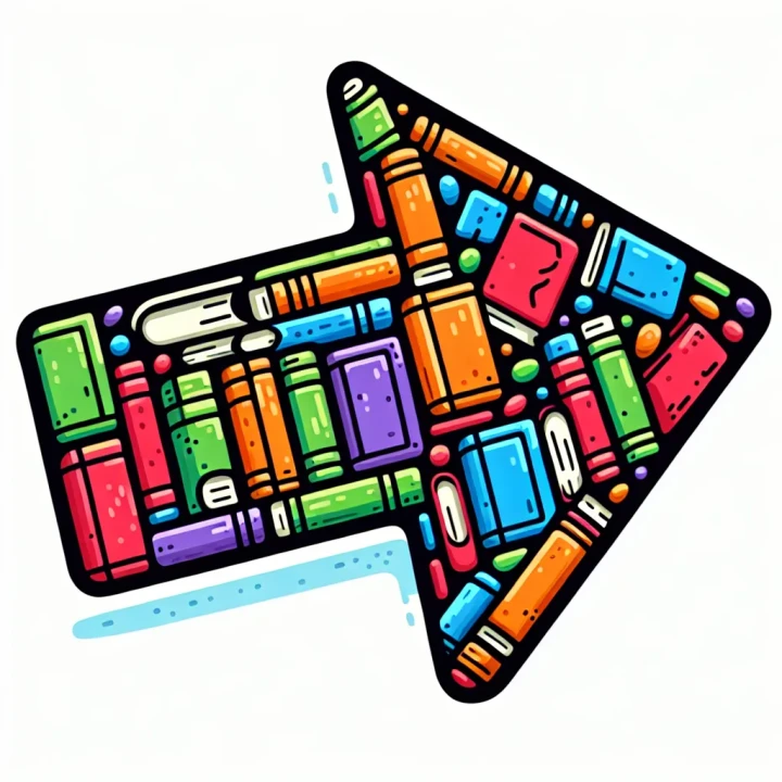 book arrow